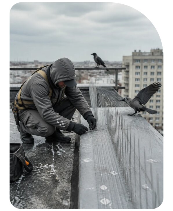 Защита от ворон под ключ в Ирбите по цене от 5497 р. | Сенат-Рбт